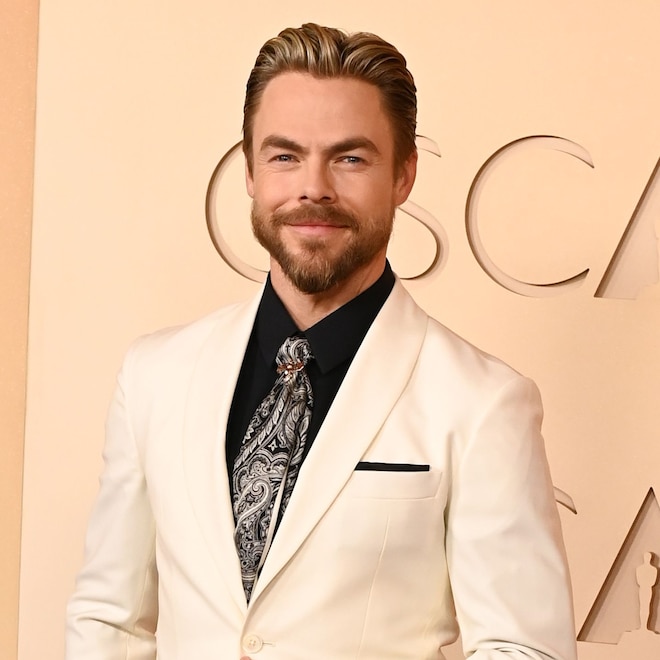 Derek Hough arrives at the Oscars 2026 red carpet